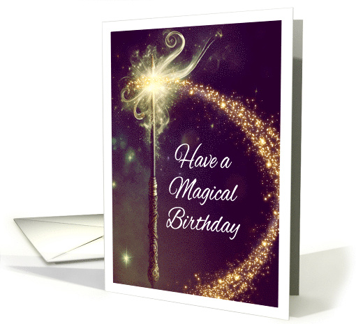 Birthday Magic Wand Magical Sparkles Stars card (1752780)
