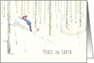Creating a Snow Angel in the Silent Woods with the Snow Falling card