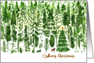 Christmas Woodland Holiday Tree With a Deer card
