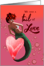 Sweetheart Love From a Mermaid’s Heart on Valentine’s Day card