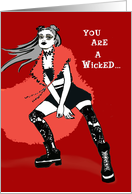 For A Valentine’s Day Girlfriend With Her Own Wicked Style card