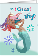 Cinco de Mayo Party Time Under the Sea Mermaid card