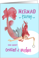 Mermaid Fairies Grant Sweet Birthday Wishes card