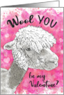 Alpaca Wool You Be My Valentine card