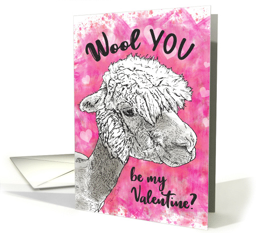 Alpaca Wool You Be My Valentine card (1754144)