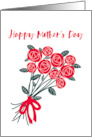 Happy Mother’s Day with a Bunch of Red Roses card