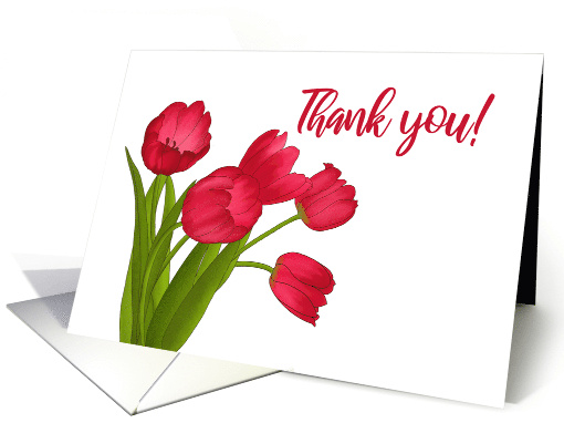 Say Thank you today with these Amazing Red Tulips card (1758228)
