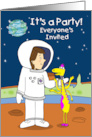 I’s a Party Everyone’s Invited Space Alien and Astronaut​ card