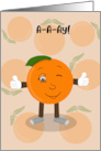Encouragement Card A-A-Ay! Orange card