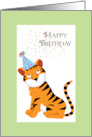 Happy Birthday cute baby tiger card