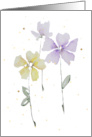 Lilac and Butter Yellow Flowers Blank card