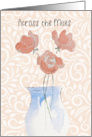 Missing You Across the Miles flowers in vase card