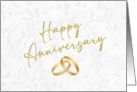 Happy Anniversary rings and lace card
