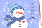 Joy Peace and Good Will Christmas Card
