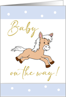 Baby Shower Baby on the way Baby Horse card