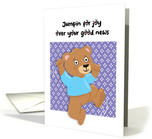 Congratulations Brown Bear Jumping for Joy card (1766318)