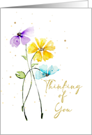 Thank You with Green leaves card