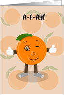 Encouragement Card A-A-Ay! Orange card