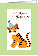 Happy Birthday cute baby tiger card