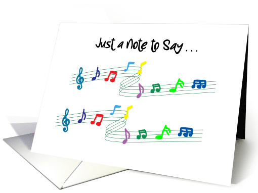 Happy Birthday Just a Note to Say musical notes card (1776798)