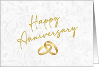 Happy Anniversary rings and lace card