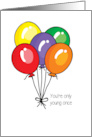 Funny Balloons Birthday card