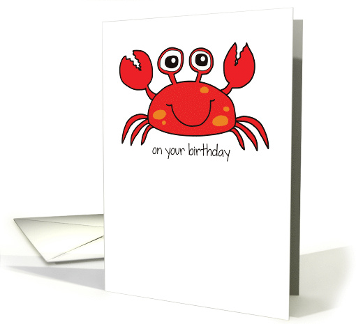 Cute Shellfish Crab Birthday card (1761196)