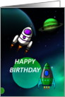 Kids Space Happy Birthday card