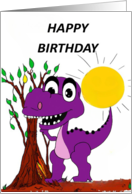 Kids Dinosaur Happy Birthday card