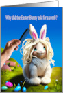 Easter Bunny Joke with Bad Bunny Hair and a Comb card