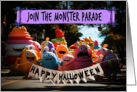 For a Kids Halloween Friendly Monsters Inviting You to Join the Parade card