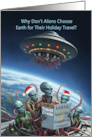 UFO Full of Disappointed Aliens Who Give Earth a Poor One Star Rating card