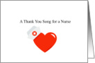 A Thank You Song For a Nurse card