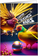 an Easter Card With a Battle Over Easter Eggs card