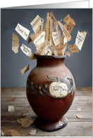 A Thank You Jar Overflowing with Thank You Notes card