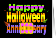 Colorful Bright Halloween Anniversary With Boo