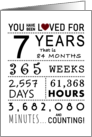 7th Anniversary You Have Been Loved for 7 Years card