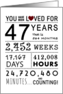 47th Anniversary You Have Been Loved for 47 Years card