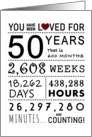 50th Anniversary You Have Been Loved for 50 Years card