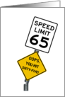 Funny 65th Birthday Oops You Hit 65 card