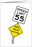 Funny 55th Birthday Oops You Hit 55 card