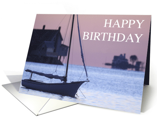 Birthday for All Recipients Sailboat Anchored Among... (1766862)