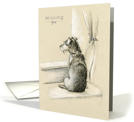 Missing You for Dog Lovers Loyal Pet Terrier Waiting for... (1765196)
