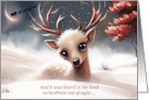 Christmas Holiday Cute Reindeer Snow Santa and Sleigh card
