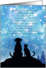 Christmas in Remembrance of Pet Dog or Cat Spiritual Poem Memorial card