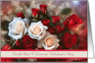 Happy Valentines Day Love Romance Romantic Roses Custom card