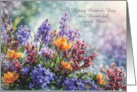 Single Mom or Mother Happy Mothers Day Inspirational Flowers Custom card