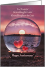 Granddaughter and Granddaughter in Law Wife Happy Anniversary Hearts card