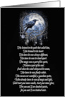 Pagan Wicca Inspired Birthday for Him Poem with Raven Moon Crystals card