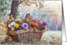 Granddaughter in Law Happy Birthday Pretty Basket of Flower Custom card